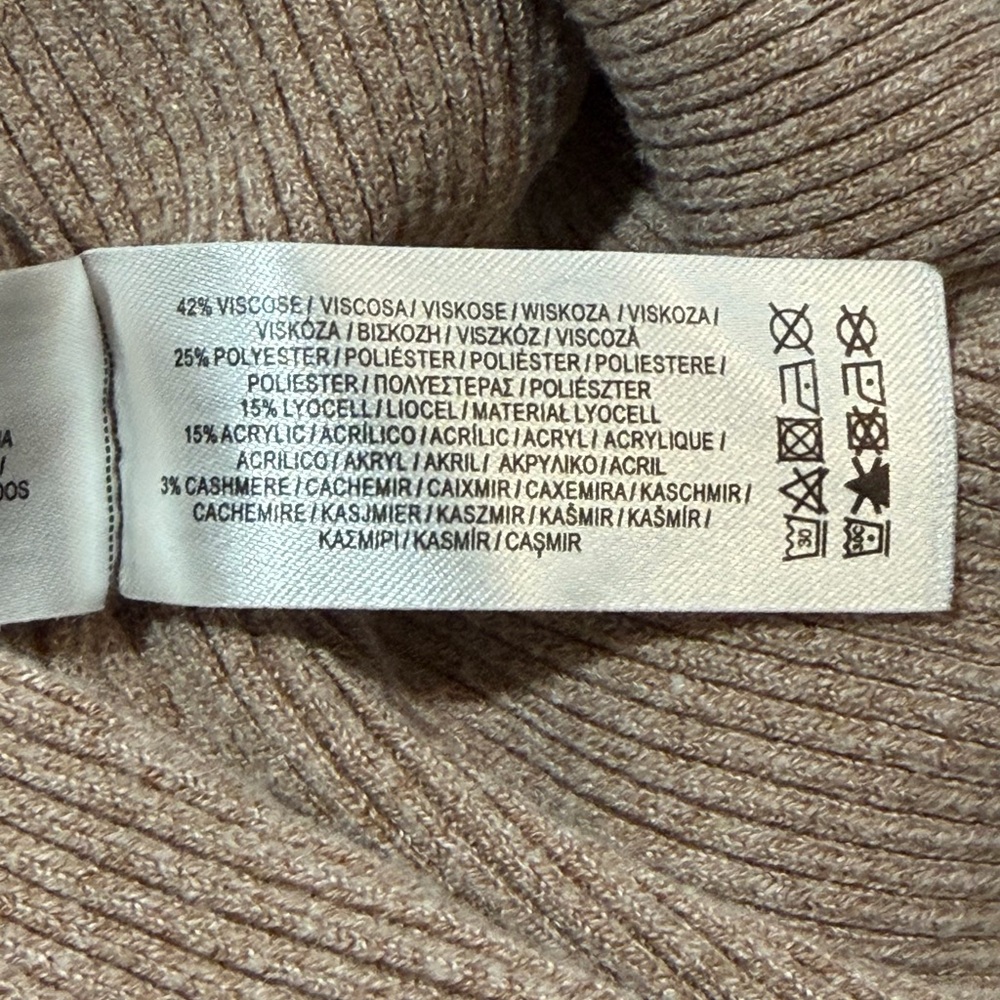 Primark Women’s Medium Camel V-Neck Knit Dress - Picture 4 of 6
